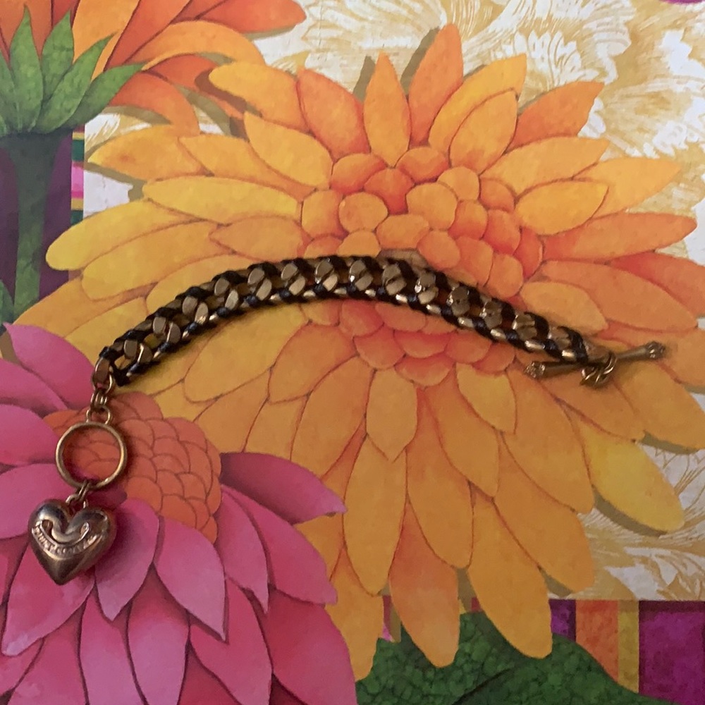 Juicy couture gold and black bracelet
